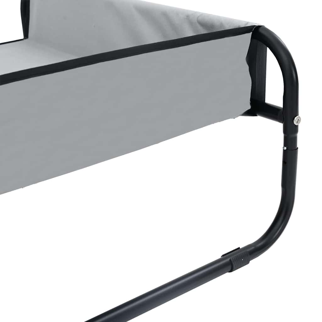 Letto per Cani Grigio chiaro 75 x 75 x 30 cm Acciaio
