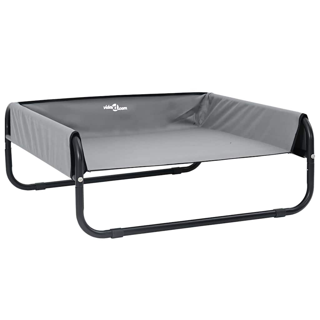 Letto per Cani Grigio chiaro 75 x 75 x 30 cm Acciaio