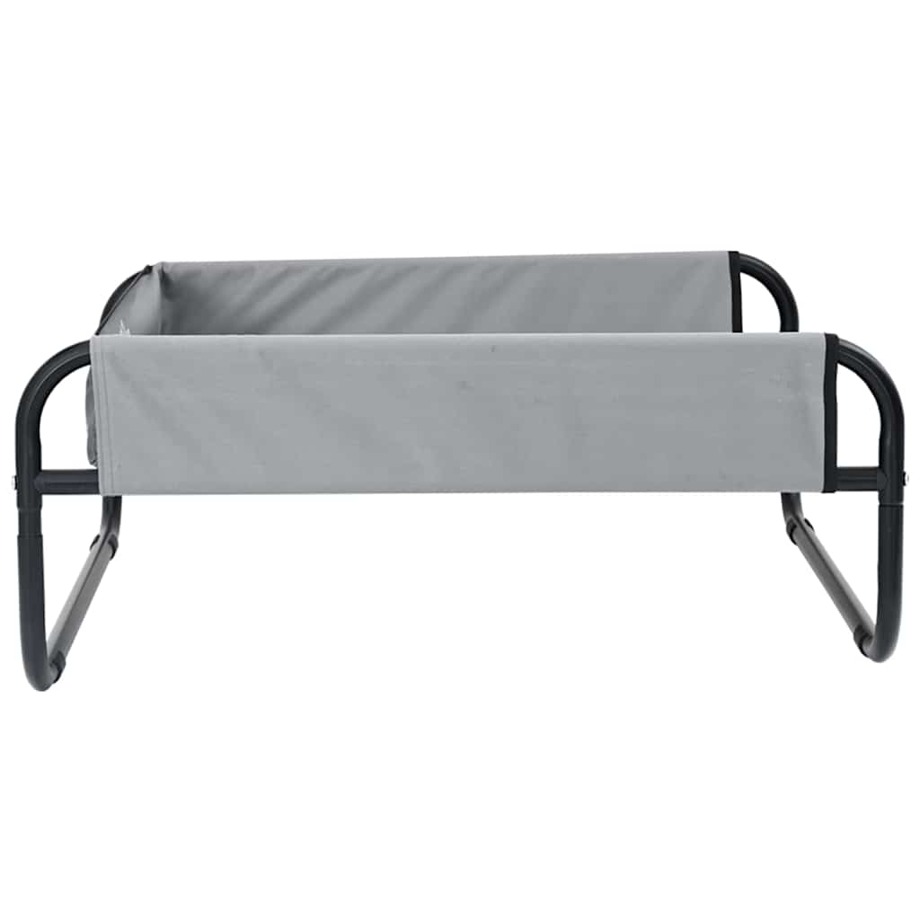 Letto per Cani Grigio chiaro 75 x 75 x 30 cm Acciaio