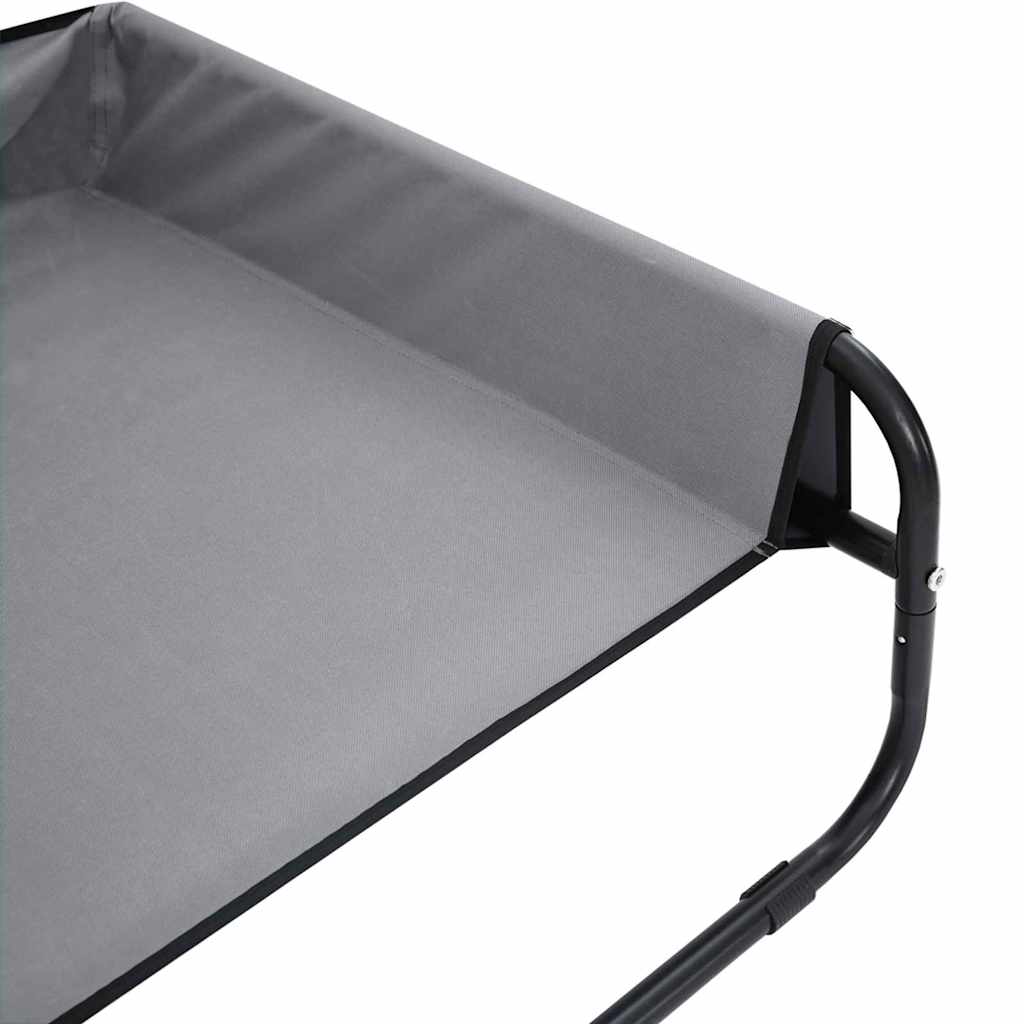 Letto per Cani Grigio chiaro 75 x 75 x 30 cm Acciaio