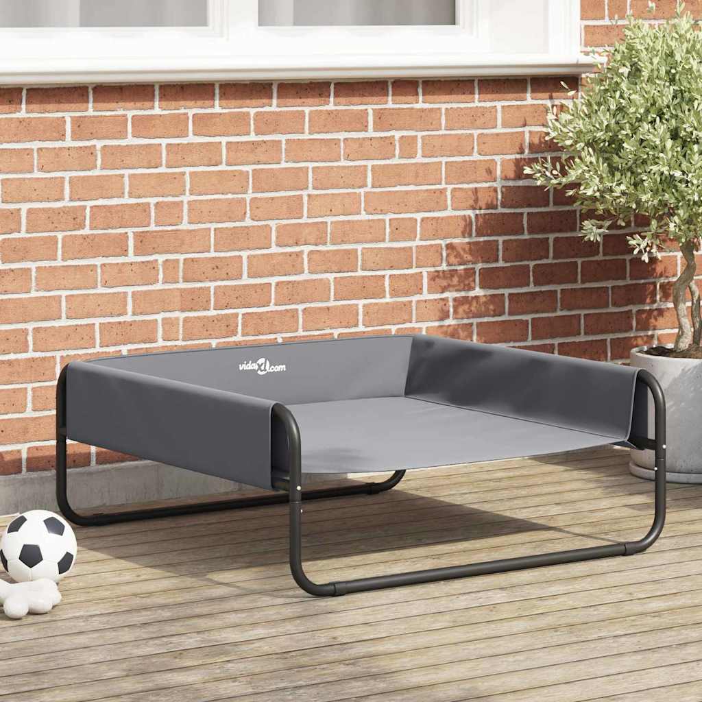 Letto per Cani Grigio chiaro 85 x 85 x 33 cm Acciaio
