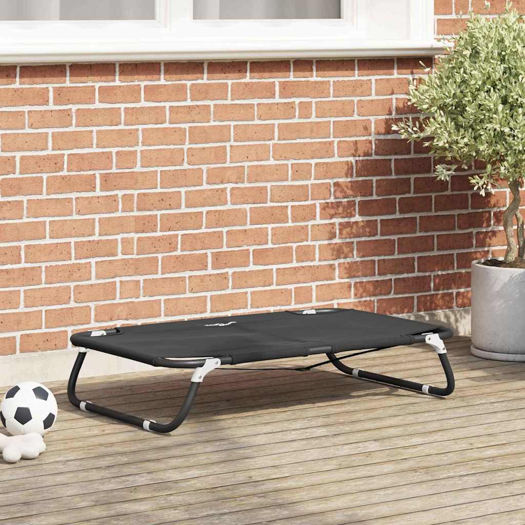 Letto per Cani 90 x 55 x 18 cm Acciaio Nero