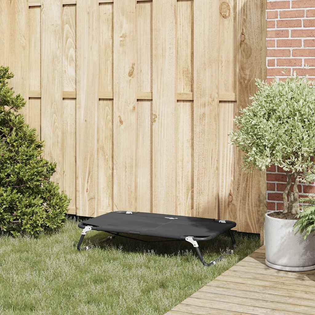 Letto per Cani 90 x 55 x 18 cm Acciaio Nero