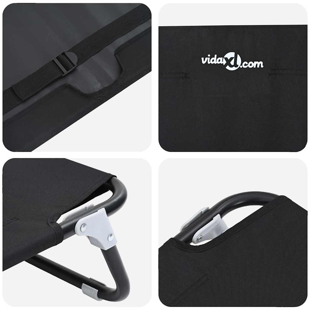 Letto per Cani 90 x 55 x 18 cm Acciaio Nero