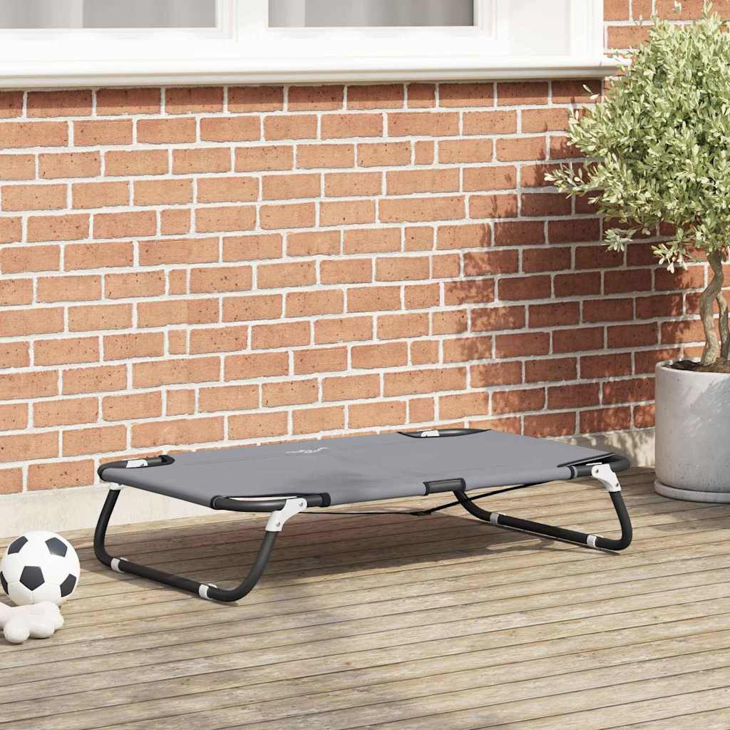 Letto per Cani 70 x 46 x 18 cm Acciaio Grigio Chiaro