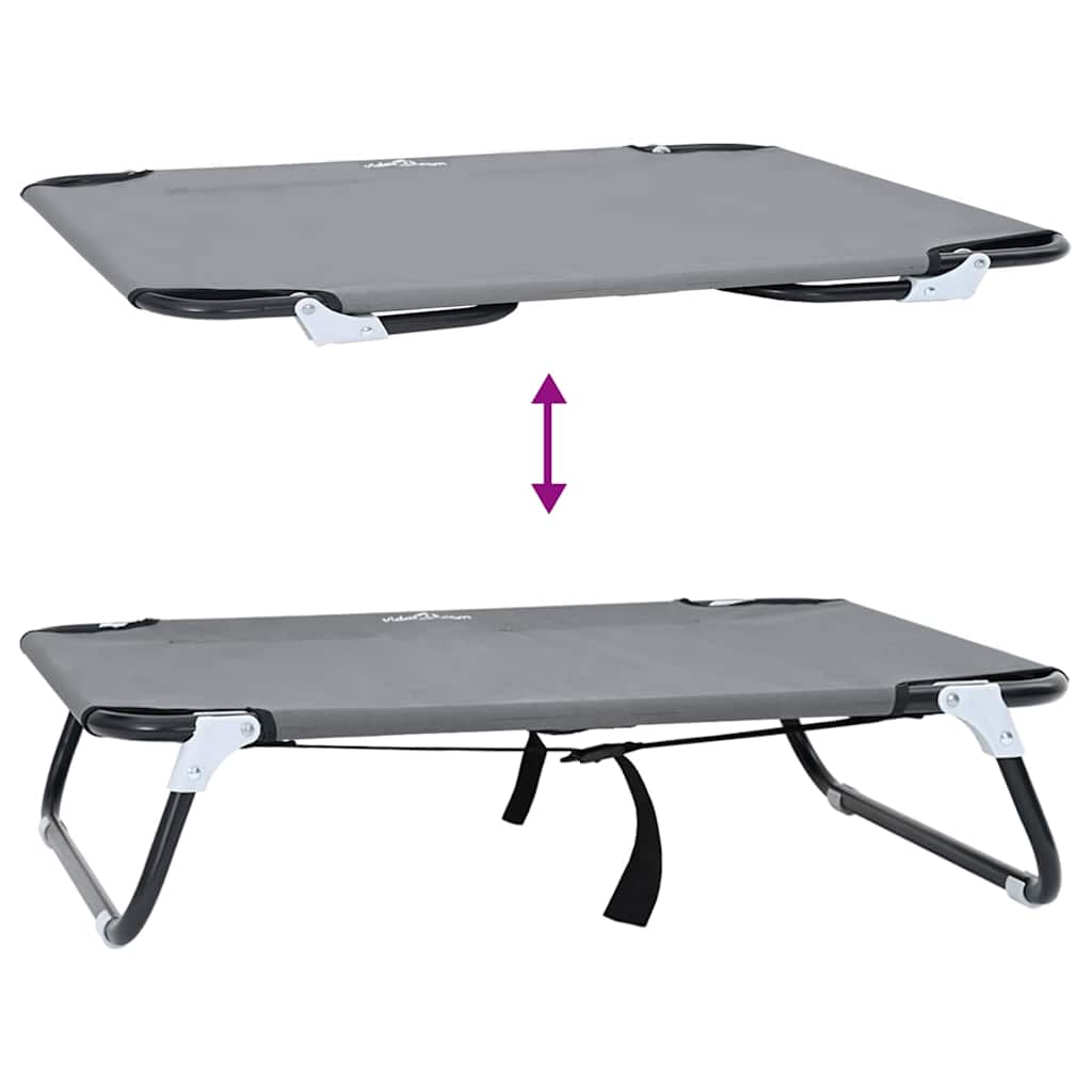 Letto per Cani 70 x 46 x 18 cm Acciaio Grigio Chiaro