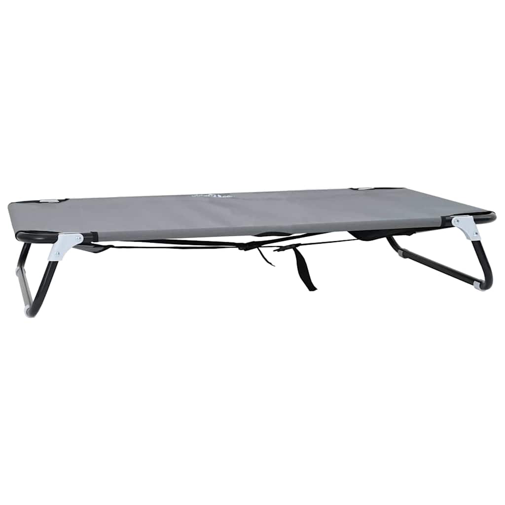 Letto per Cani 90 x 55 x 18 cm Acciaio Grigio Chiaro