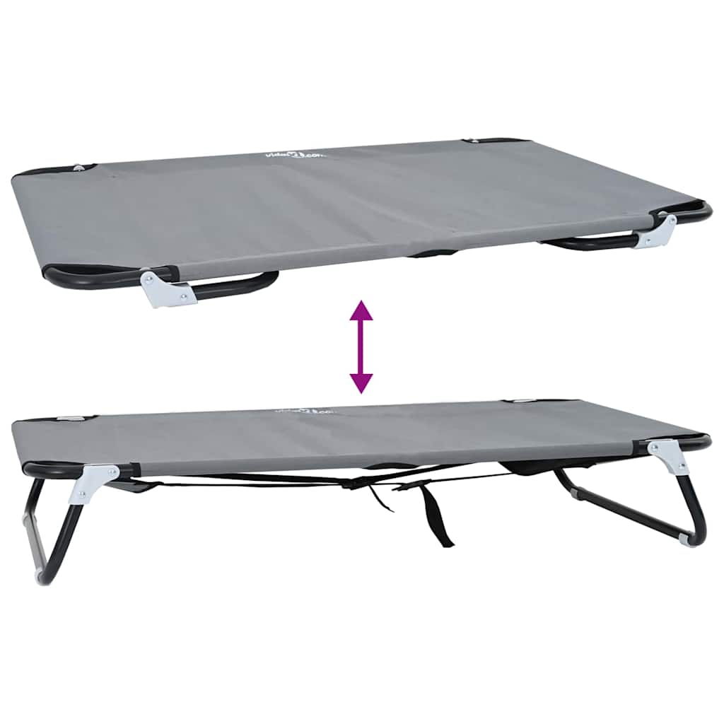 Letto per Cani 105 x 65 x 18 cm Acciaio Grigio Chiaro