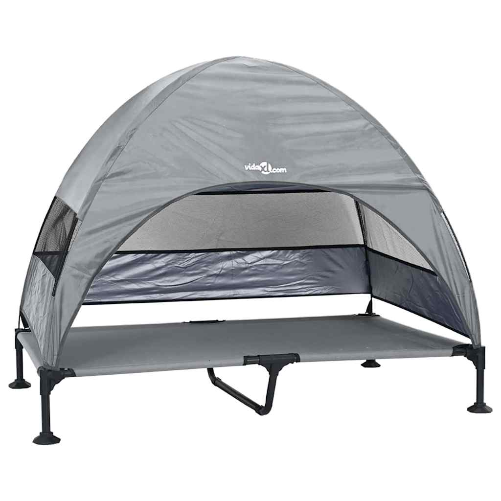 Letto per Cani Elevato 127 x 81 x 108 cm Tessuto e acciaio