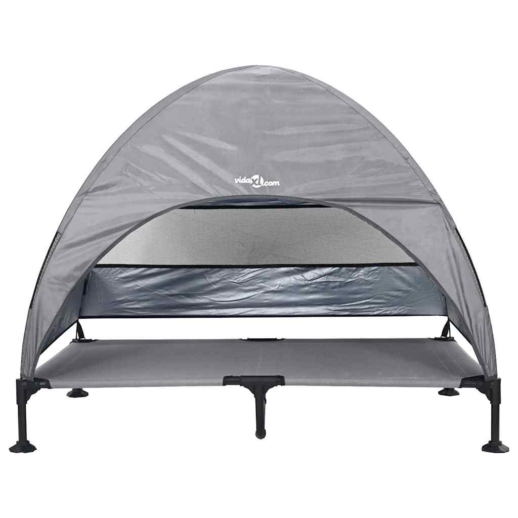 Letto per Cani Elevato 127 x 81 x 108 cm Tessuto e acciaio
