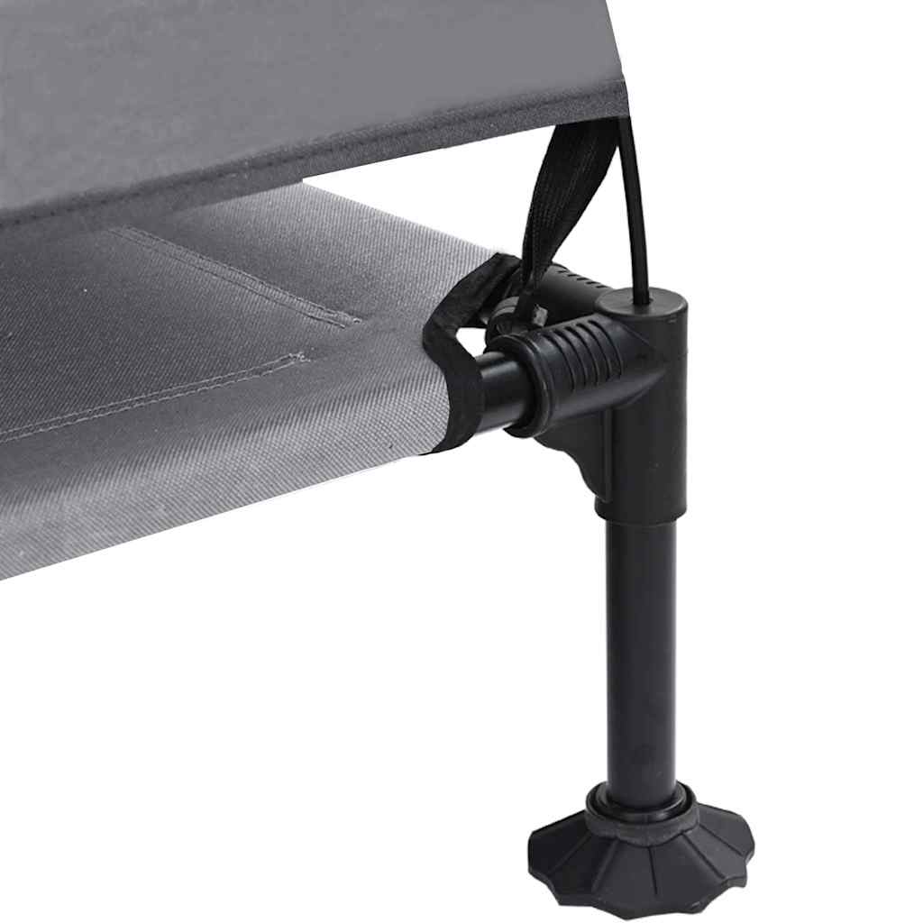 Letto per Cani Elevato 127 x 81 x 108 cm Tessuto e acciaio