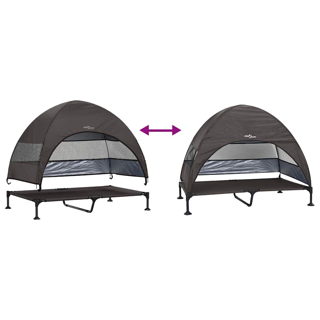 Letto per Cani Elevato 127 x 81 x 108 cm Tessuto e acciaio