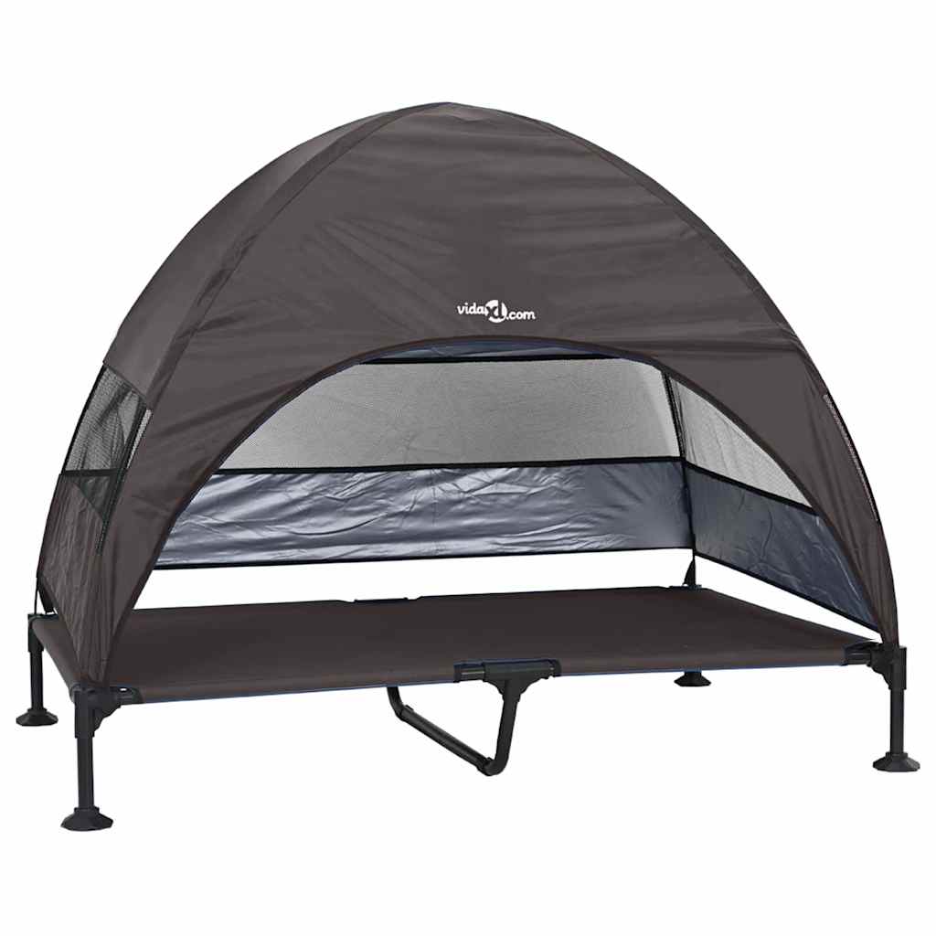 Letto per Cani Elevato 127 x 81 x 108 cm Tessuto e acciaio