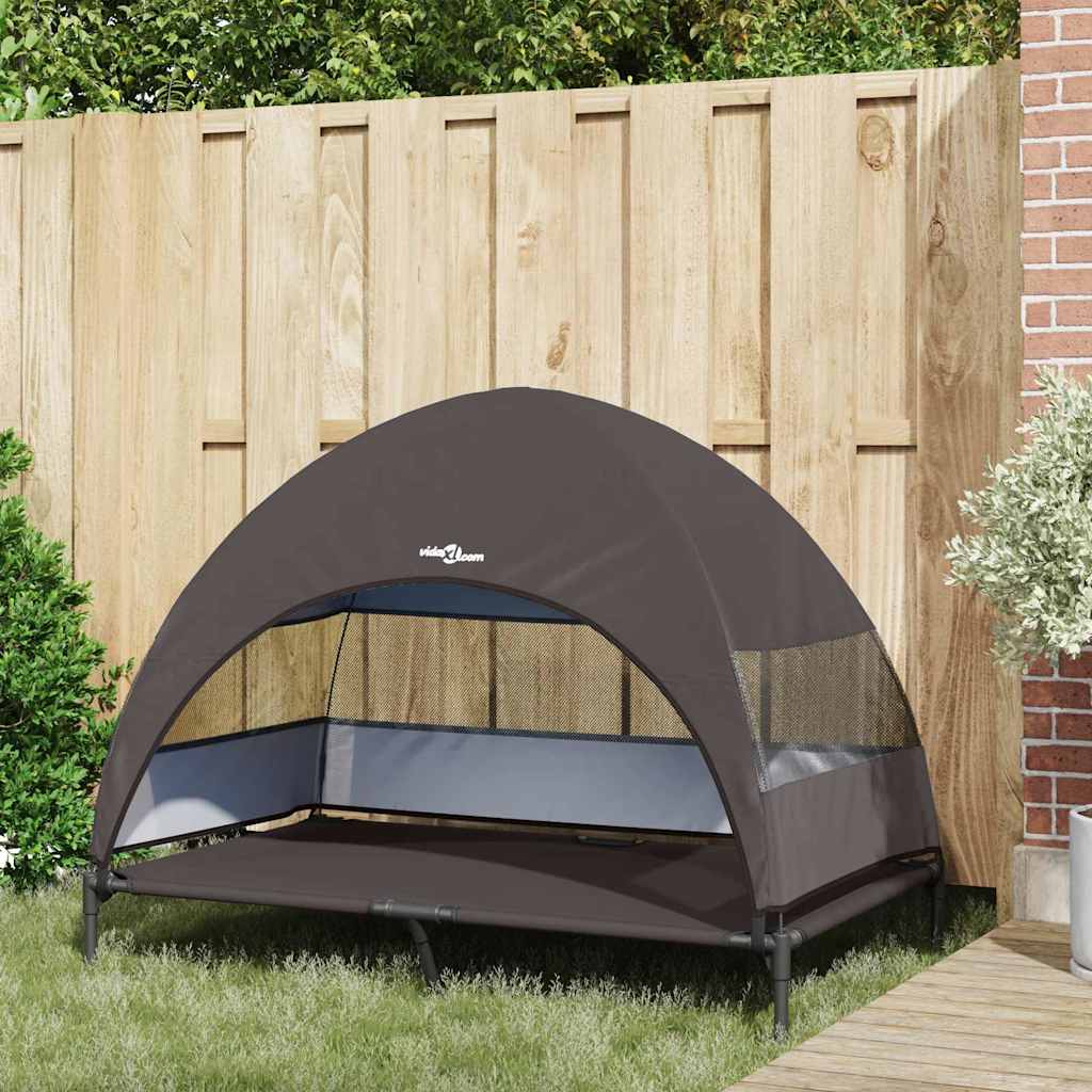 Letto per Cani Elevato 127 x 81 x 108 cm Tessuto e acciaio