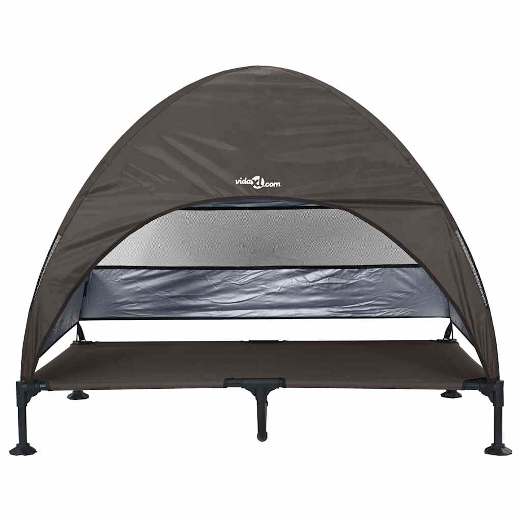 Letto per Cani Elevato 127 x 81 x 108 cm Tessuto e acciaio
