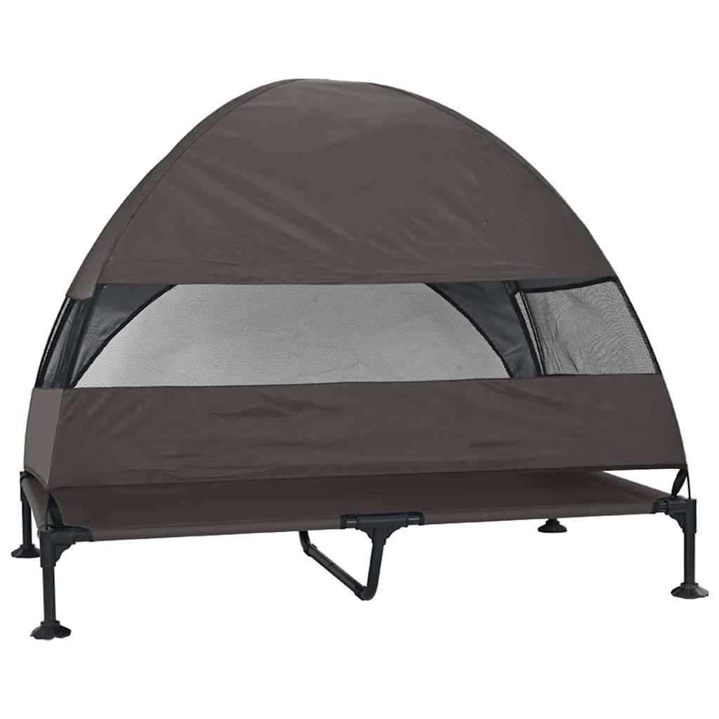 Letto per Cani Elevato 127 x 81 x 108 cm Tessuto e acciaio