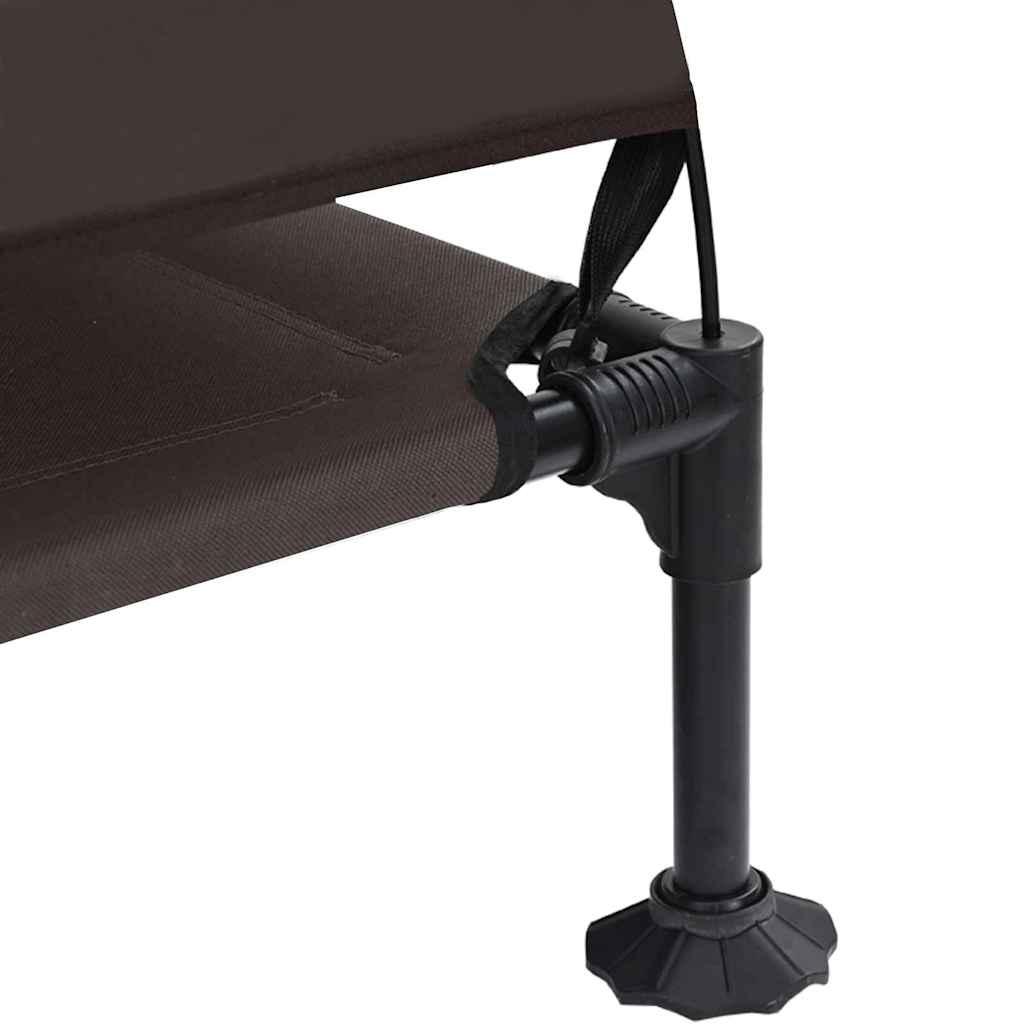 Letto per Cani Elevato 127 x 81 x 108 cm Tessuto e acciaio