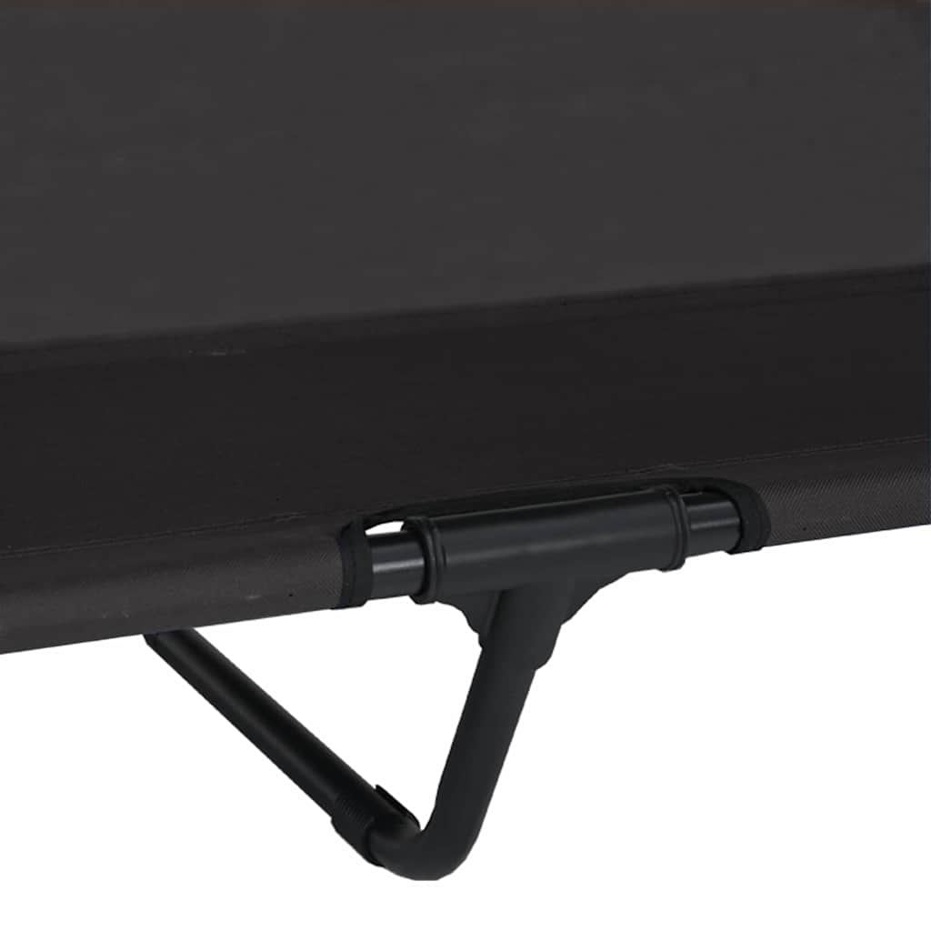 Letto per Cani Elevato 127 x 81 x 108 cm Tessuto e acciaio Nero