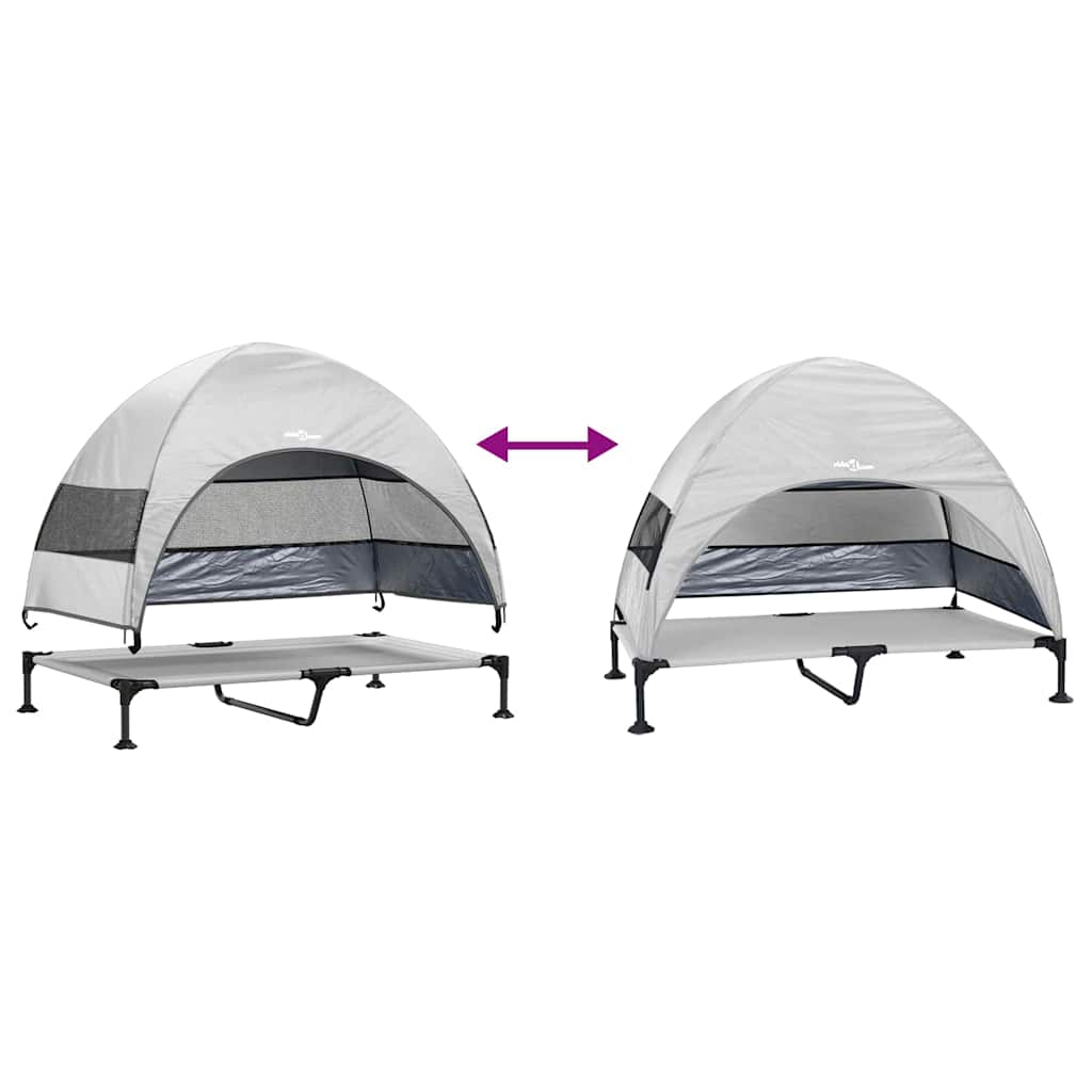 Letto per Cani Elevato 127 x 81 x 108 cm Tessuto e acciaio