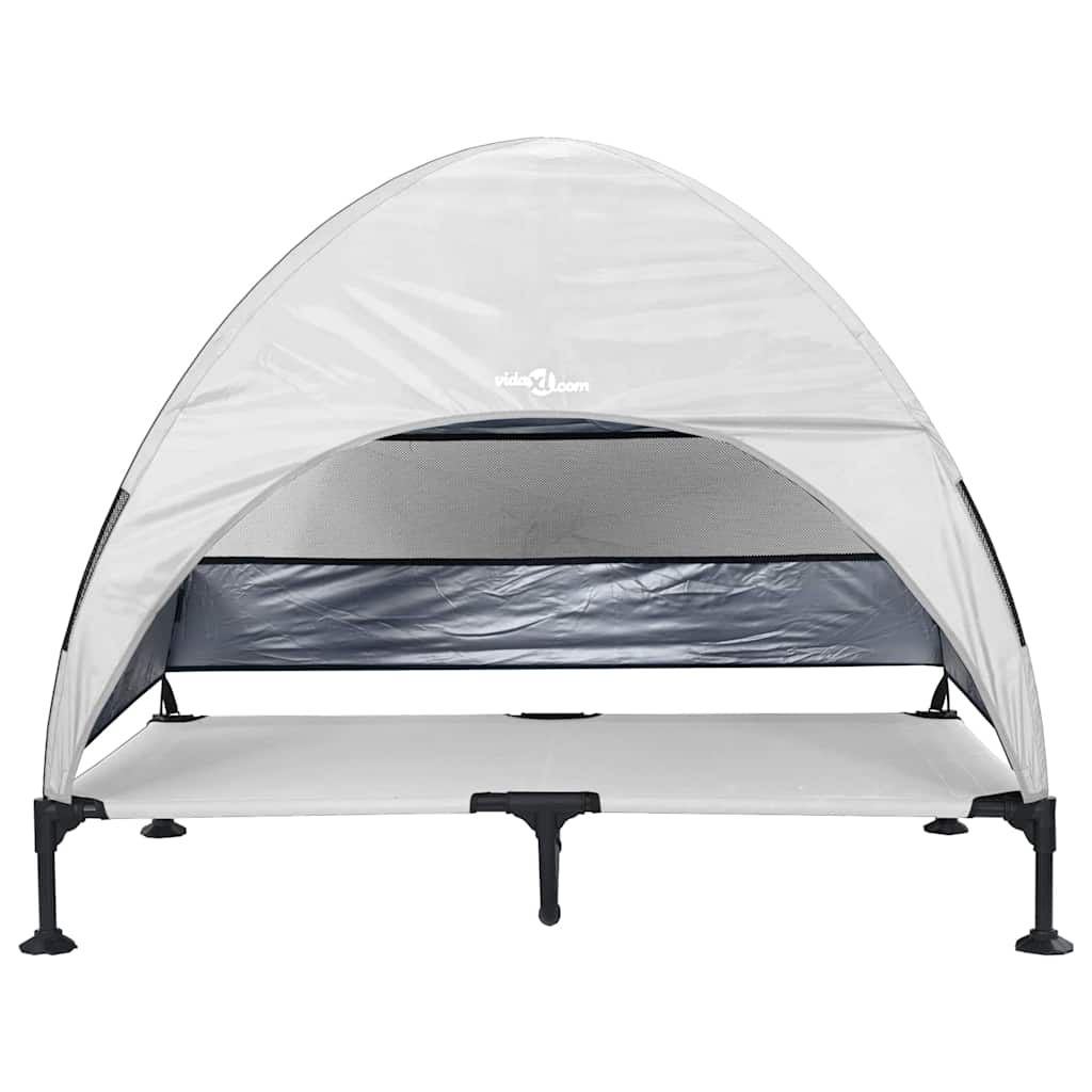 Letto per Cani Elevato 127 x 81 x 108 cm Tessuto e acciaio