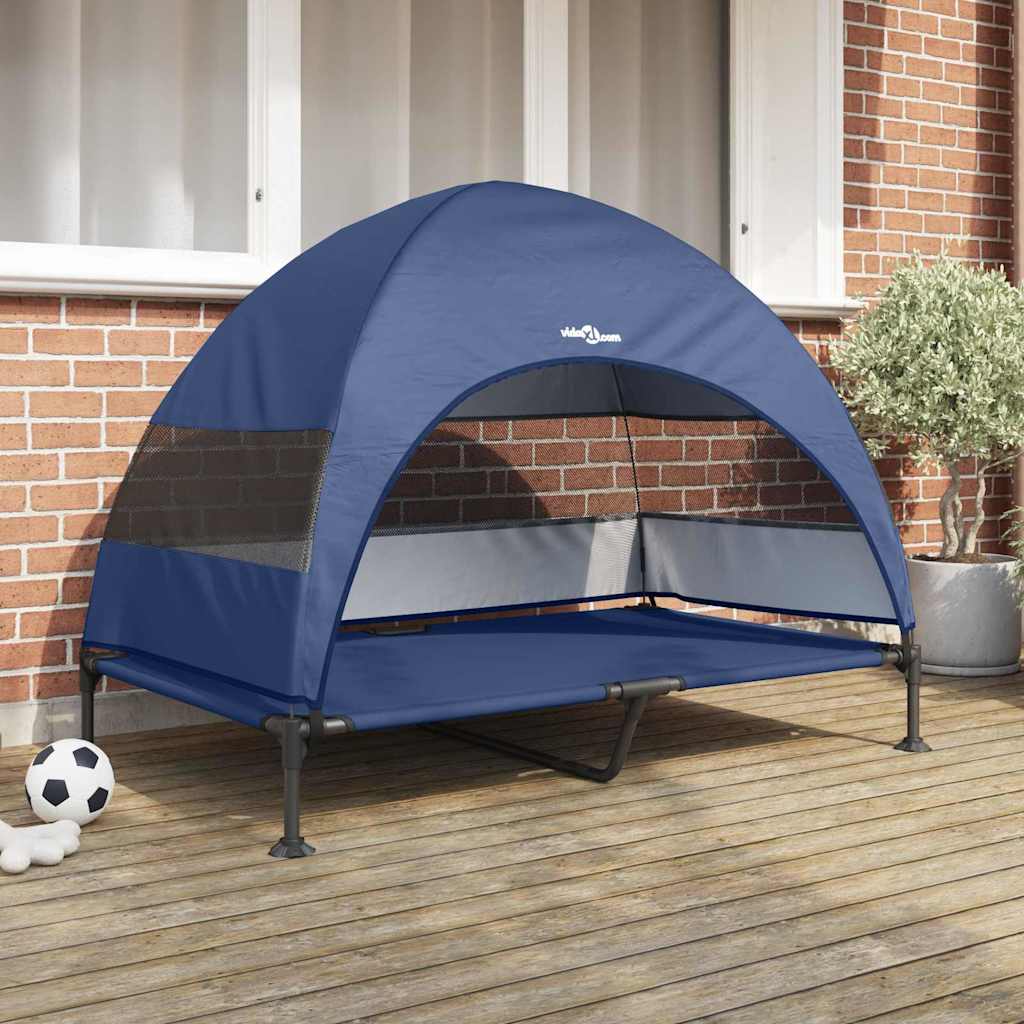 Letto per Cani Elevato 127 x 81 x 108 cm Tessuto e acciaio