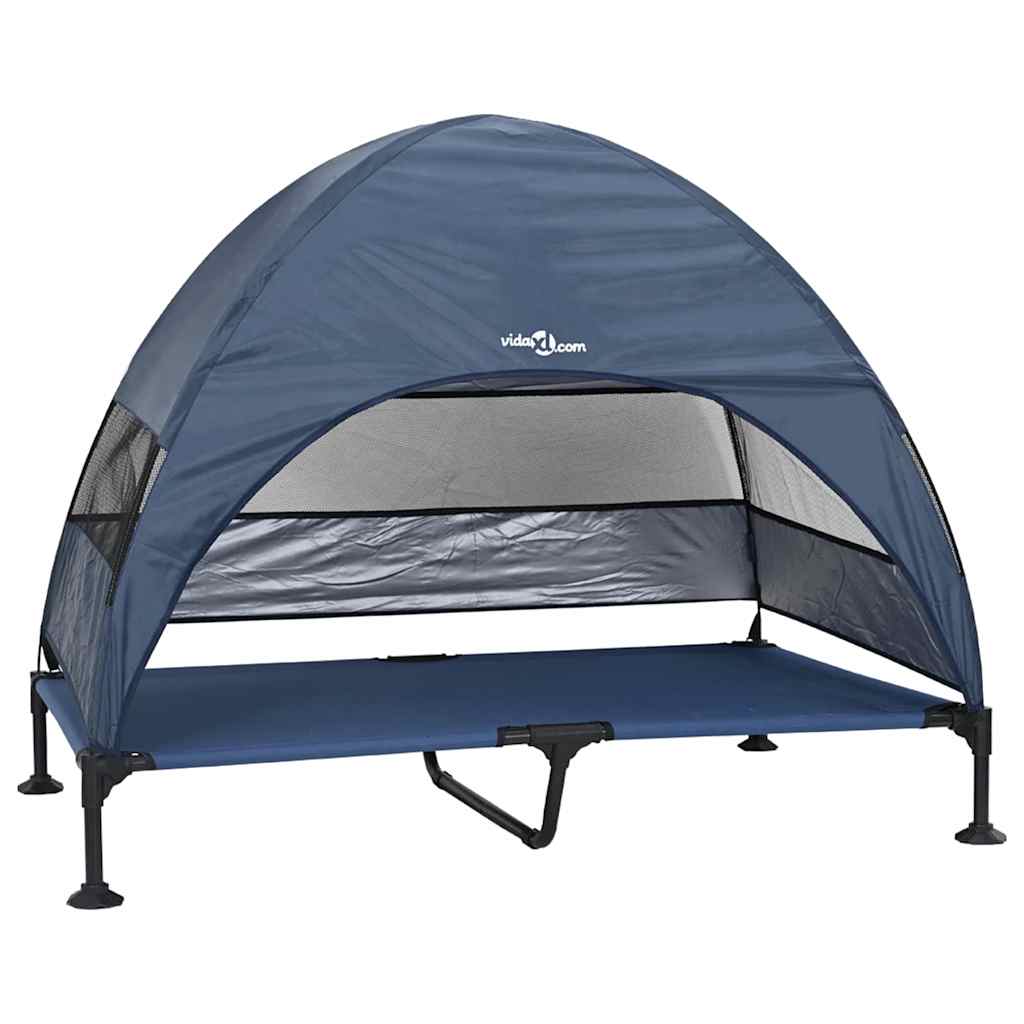 Letto per Cani Elevato 127 x 81 x 108 cm Tessuto e acciaio