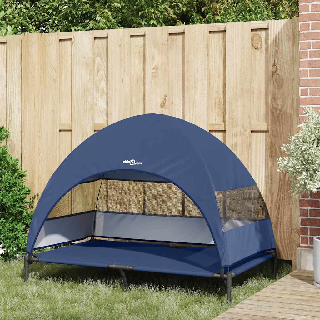 Letto per Cani Elevato 127 x 81 x 108 cm Tessuto e acciaio