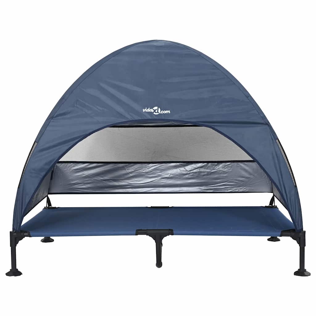 Letto per Cani Elevato 127 x 81 x 108 cm Tessuto e acciaio