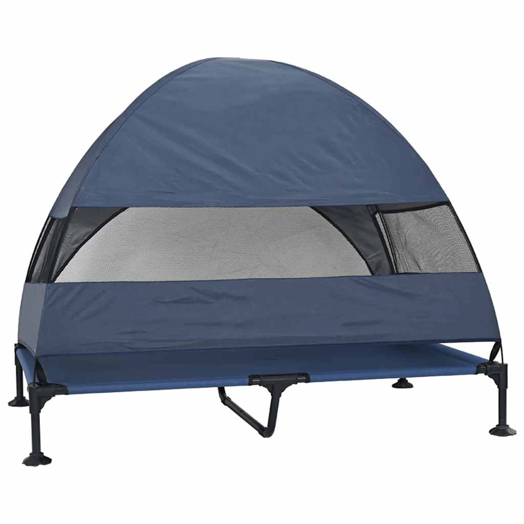 Letto per Cani Elevato 127 x 81 x 108 cm Tessuto e acciaio