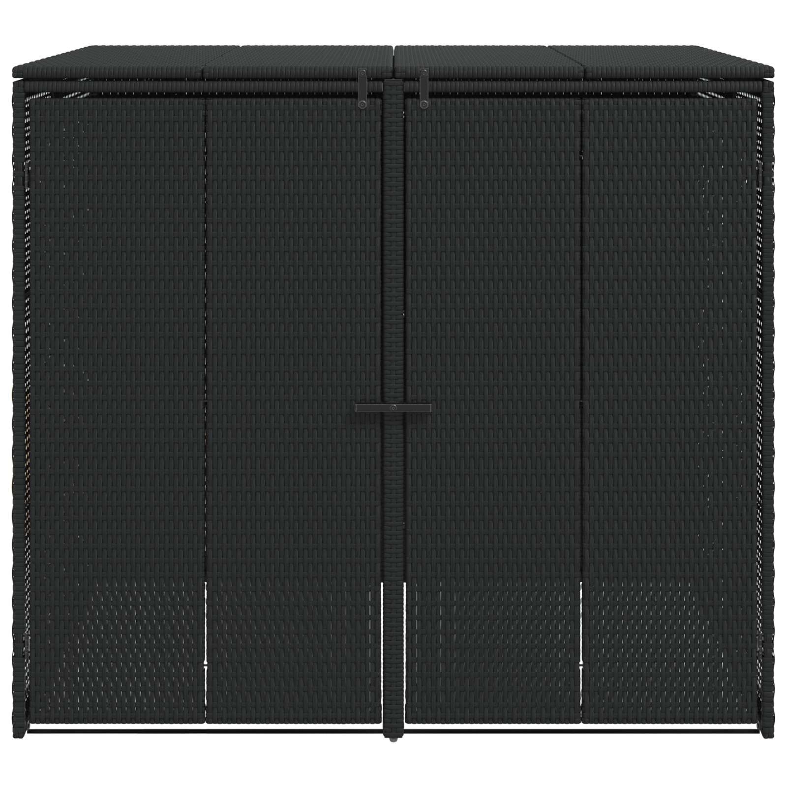 Cassa per Spazzatura 2 pz Nero 130 x 80 x 115 cm Polietilene