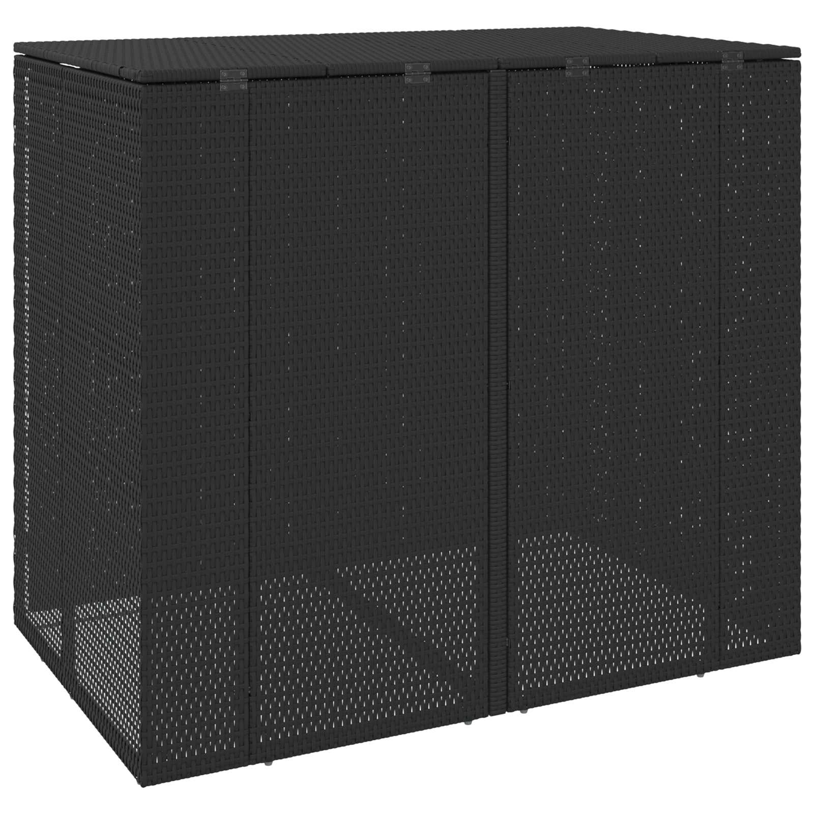 Cassa per Spazzatura 2 pz Nero 130 x 80 x 115 cm Polietilene