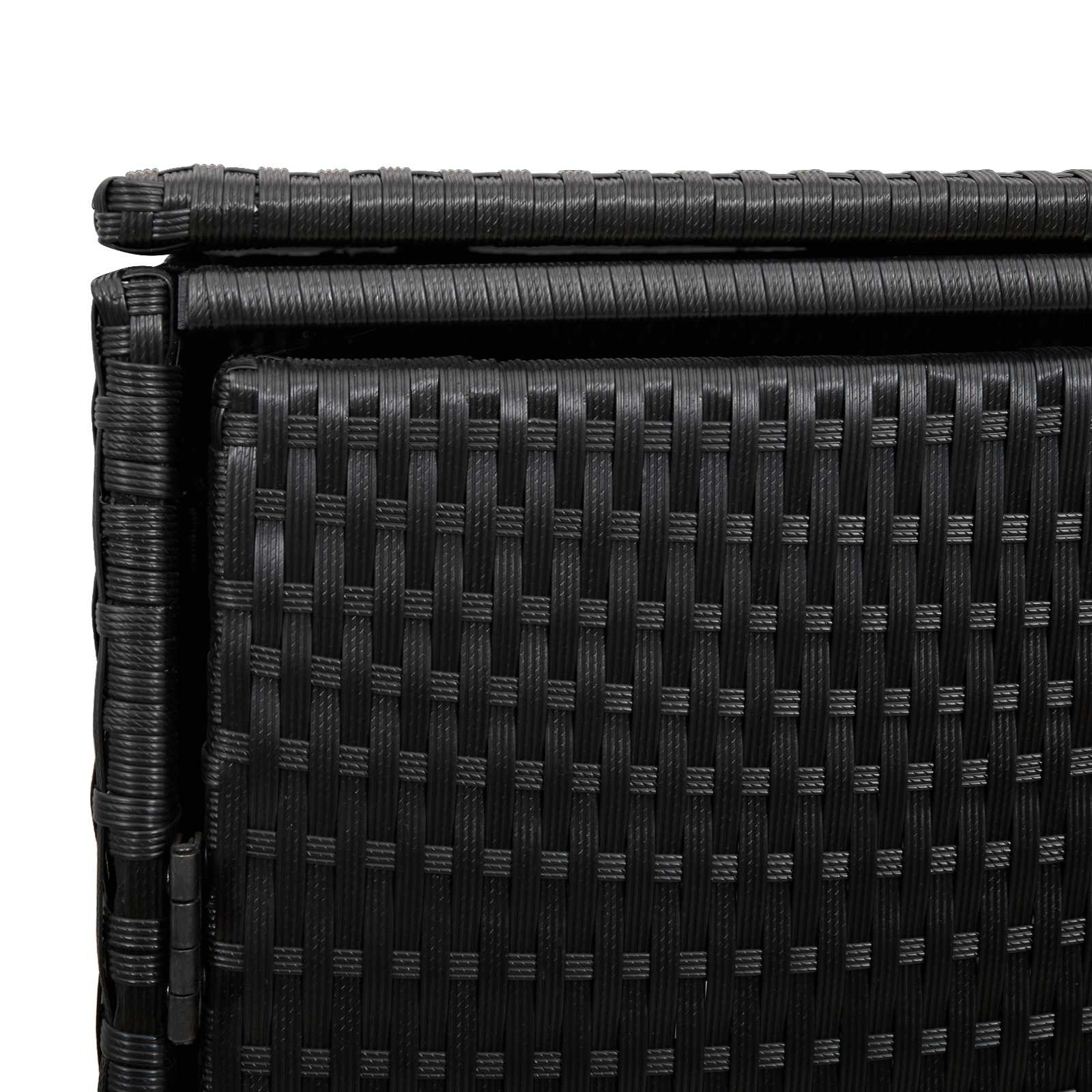 Cassa per Spazzatura 2 pz Nero 130 x 80 x 115 cm Polietilene
