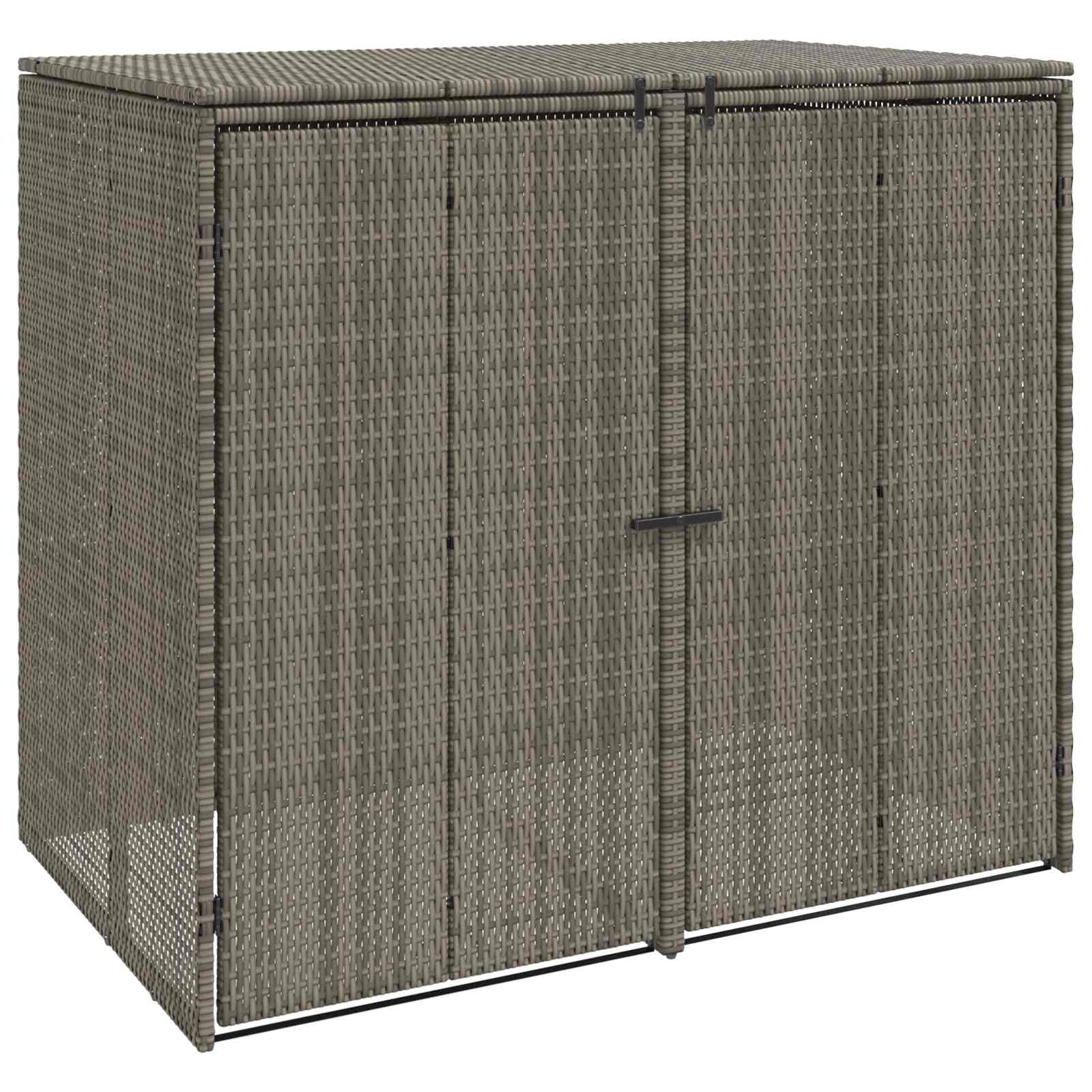 Cassa per Spazzatura 2 pz Grigio 130 x 80 x 115 cm Polietilene