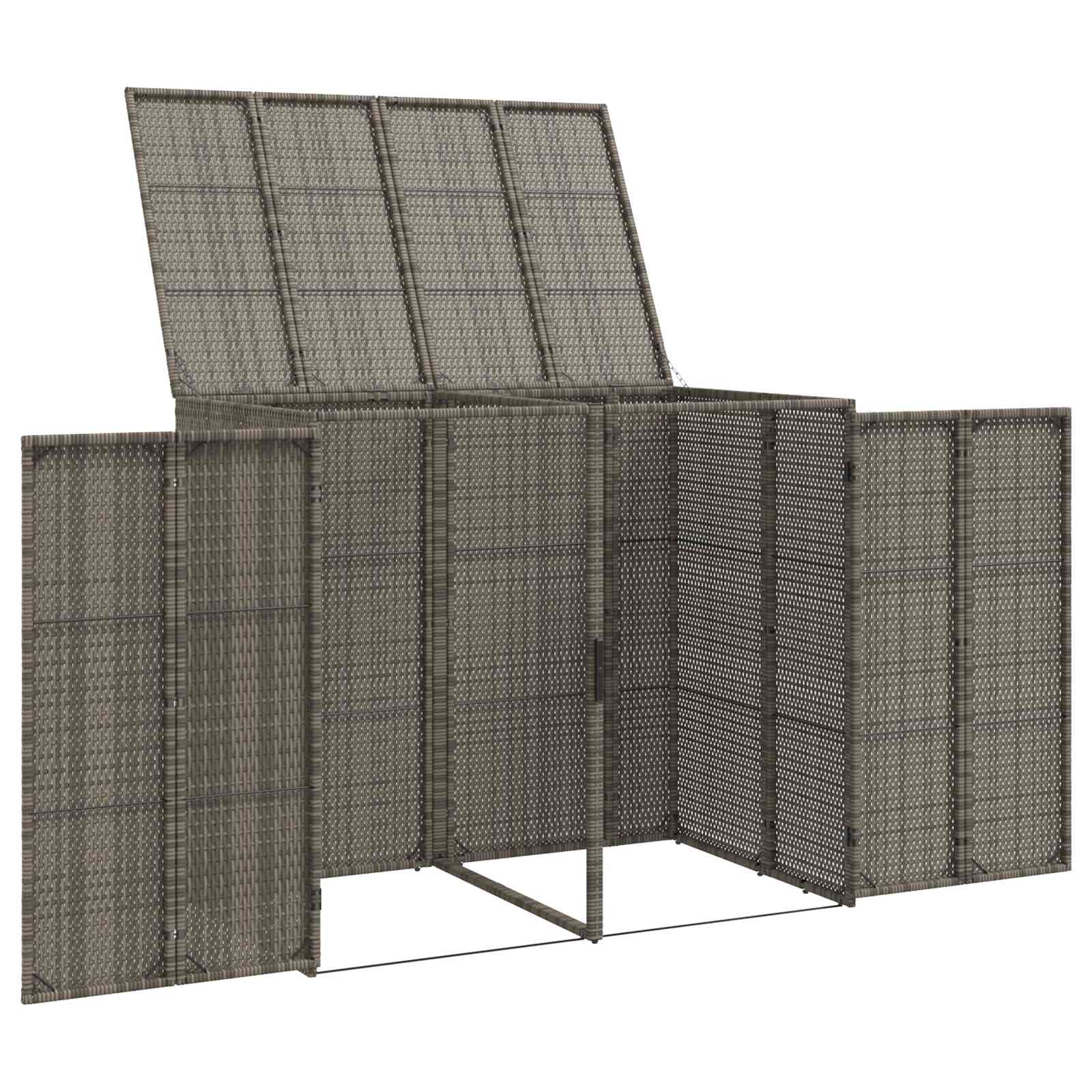 Cassa per Spazzatura 2 pz Grigio 130 x 80 x 115 cm Polietilene