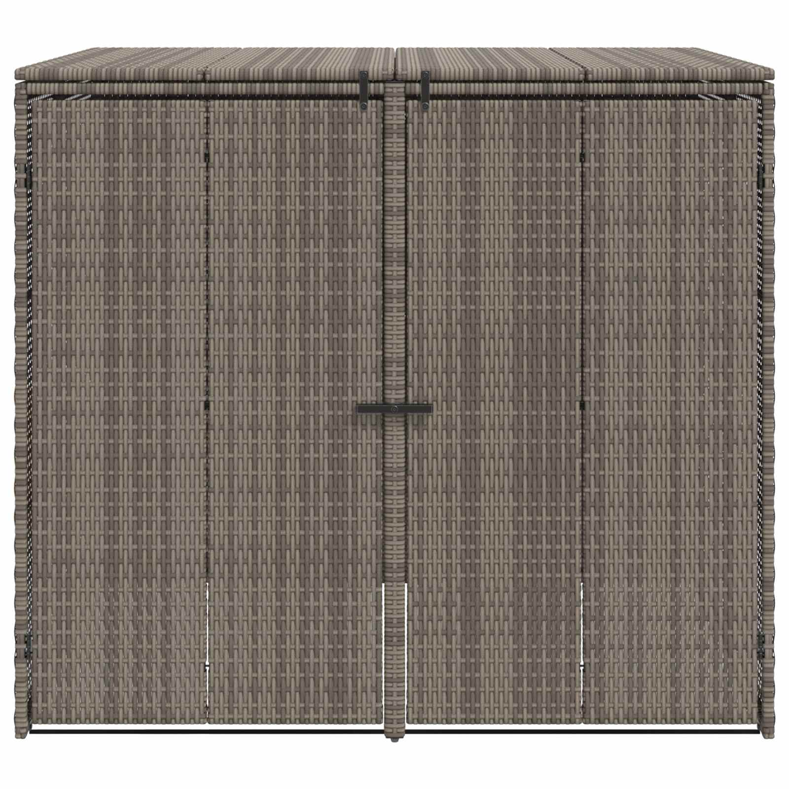 Cassa per Spazzatura 2 pz Grigio 130 x 80 x 115 cm Polietilene