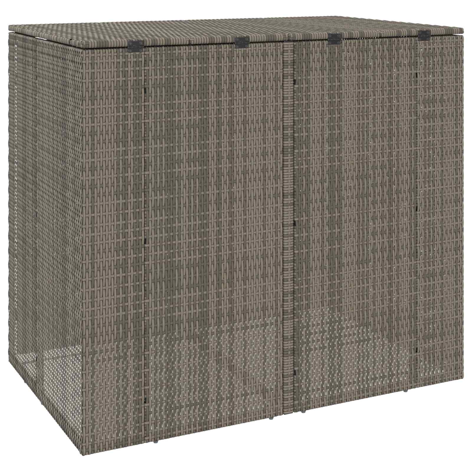 Cassa per Spazzatura 2 pz Grigio 130 x 80 x 115 cm Polietilene