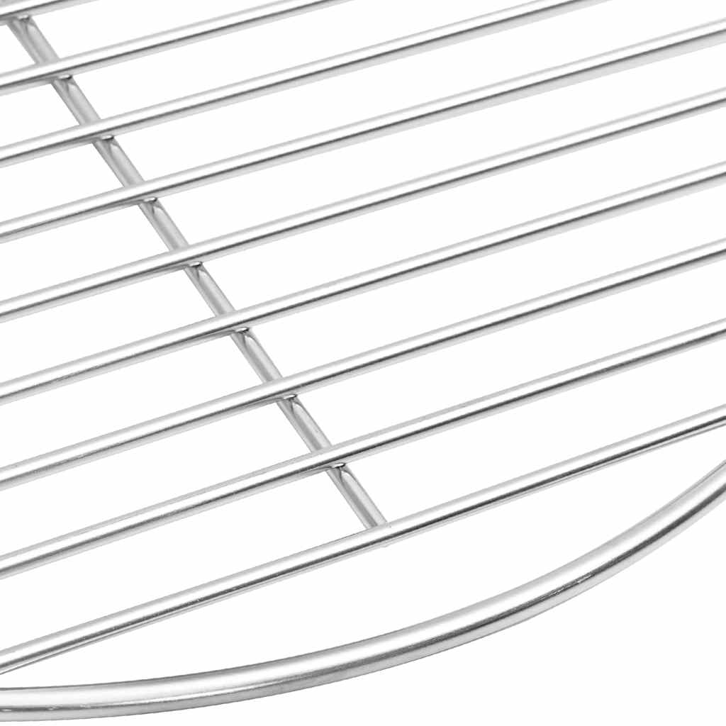Griglia per barbecue Argento 43 x 43 cm Acciaio inossidabile