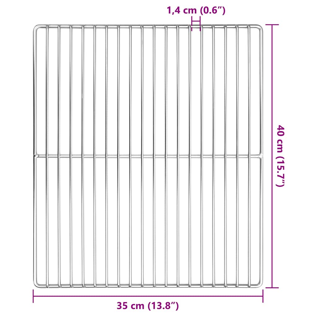 Griglia 40 x 35 cm Acciaio Inox Argento