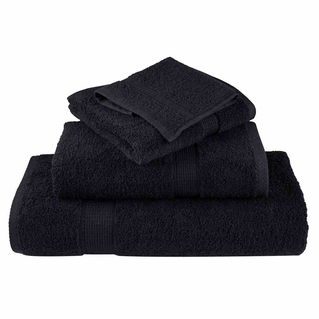 Asciugamano per Ospiti SOLUND 25 pz Nero 80 x 200 cm 550 gsm