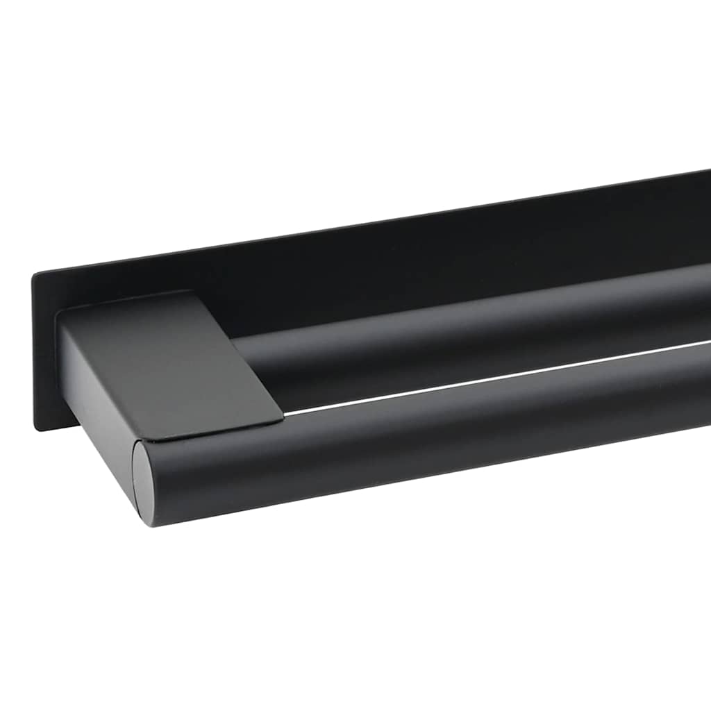 Porta asciugamani Nero 40 x 9 x 4 cm Acciaio inossidabile