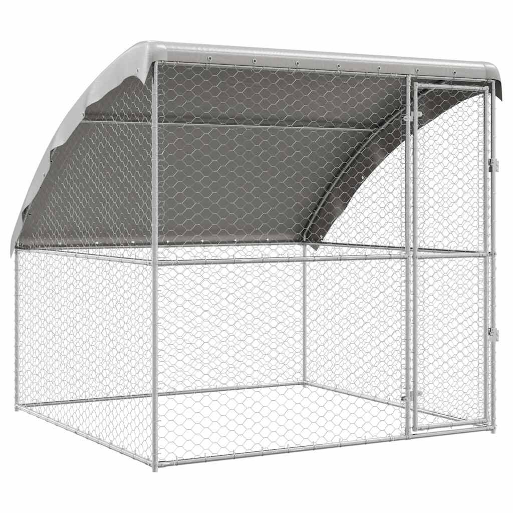 Cuccia per cani Argento 2 x 2 x 2 m Acciaio zincato