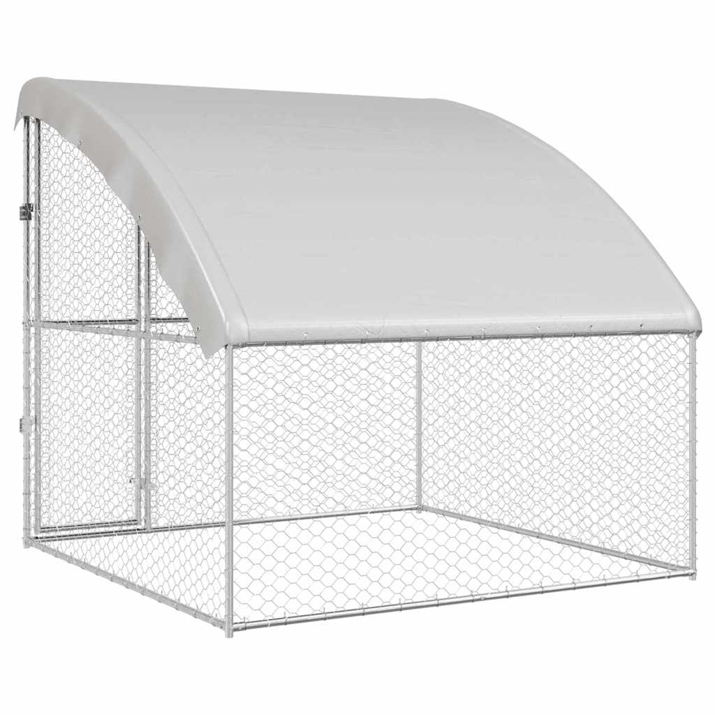 Cuccia per cani Argento 2 x 2 x 2 m Acciaio zincato
