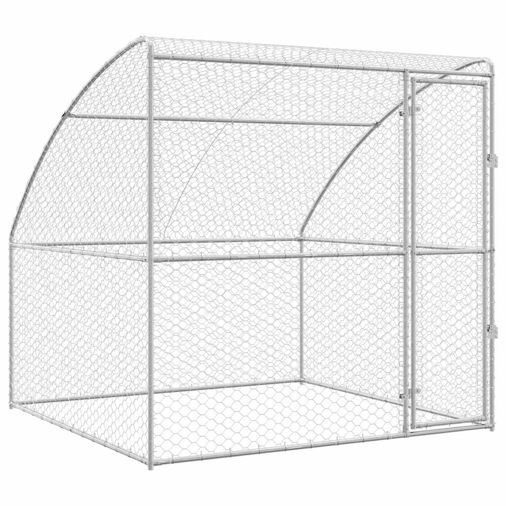 Cuccia per cani Argento 2 x 2 x 2 m Acciaio zincato
