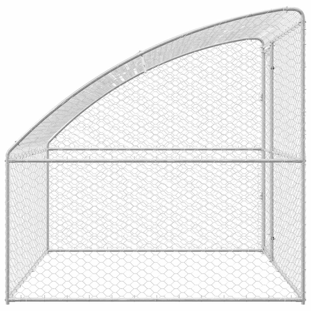 Cuccia per cani Argento 2 x 2 x 2 m Acciaio zincato