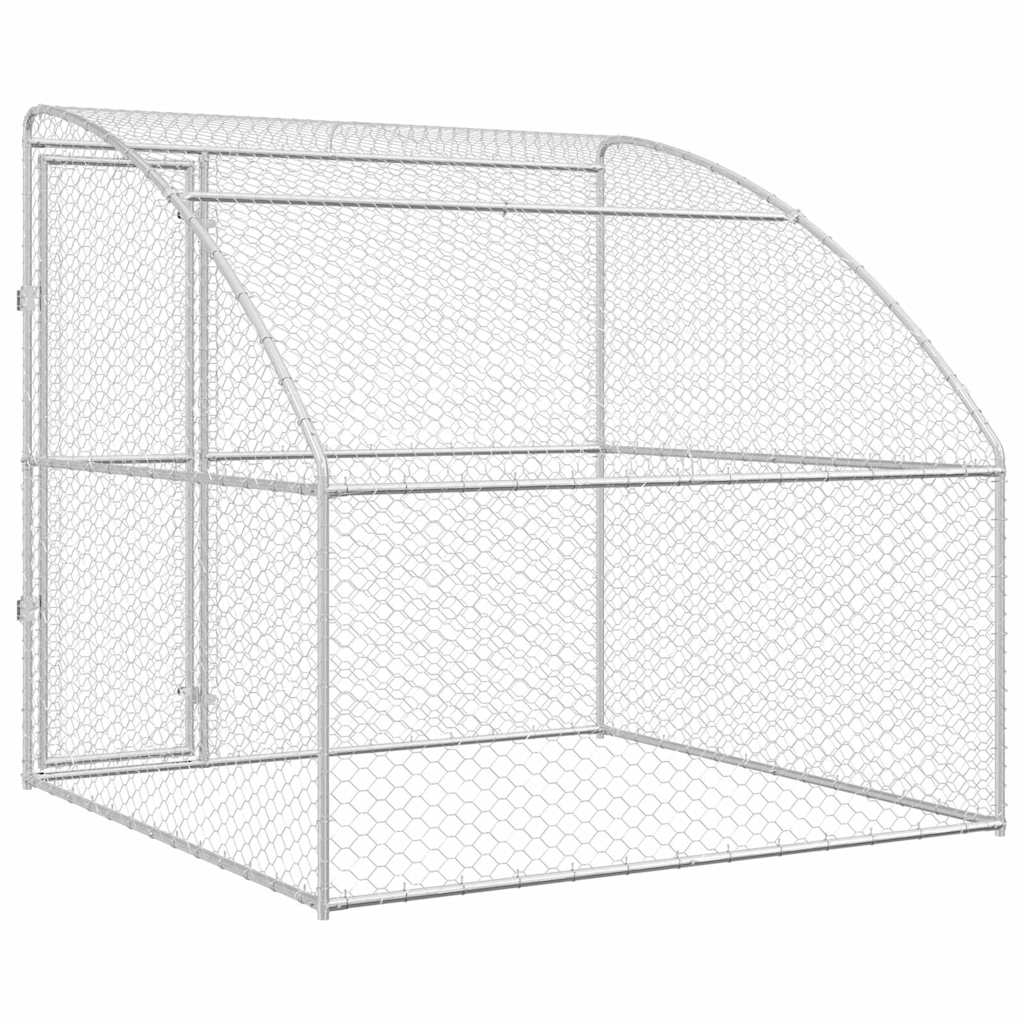 Cuccia per cani Argento 2 x 2 x 2 m Acciaio zincato