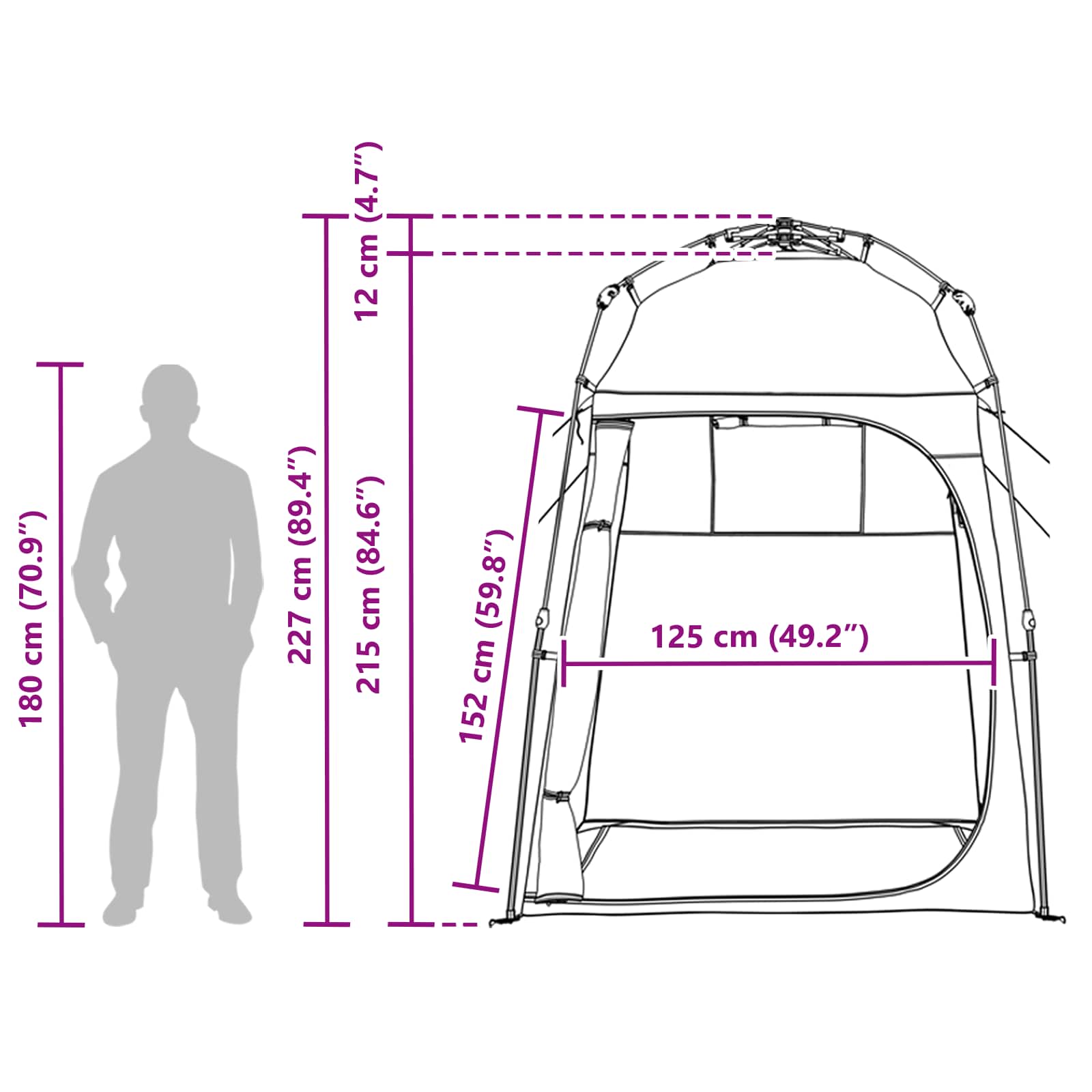 Tenda istantanea per 2 persone con rilascio rapido 2 persona