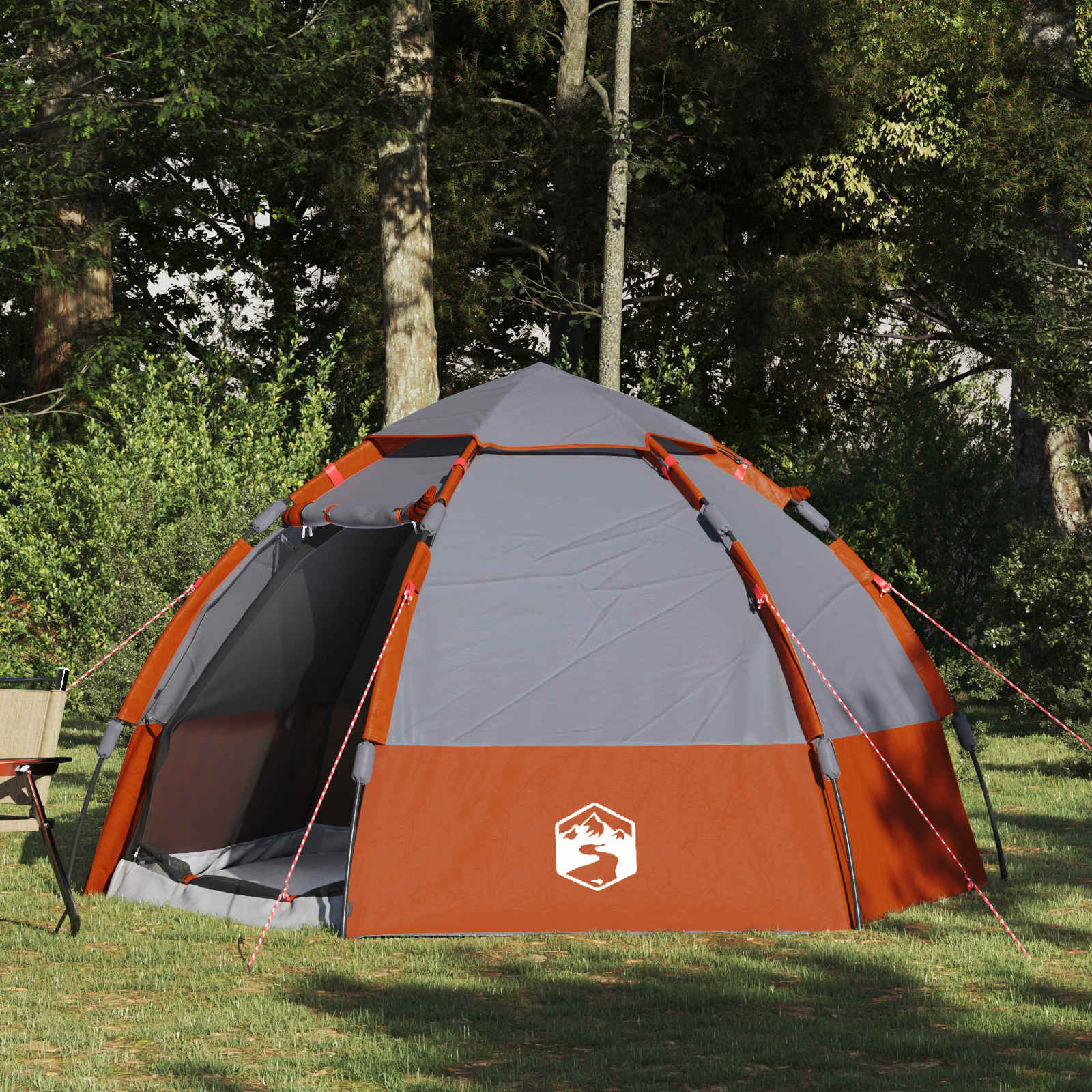 4 persona Grigio e arancione Poliestere 185T