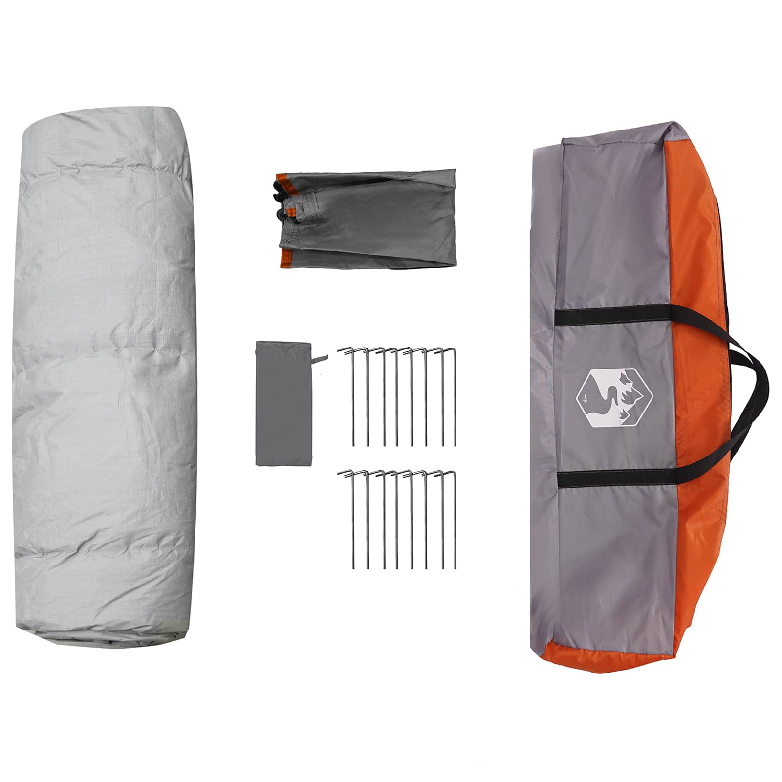 4 persona Grigio e arancione Poliestere 185T