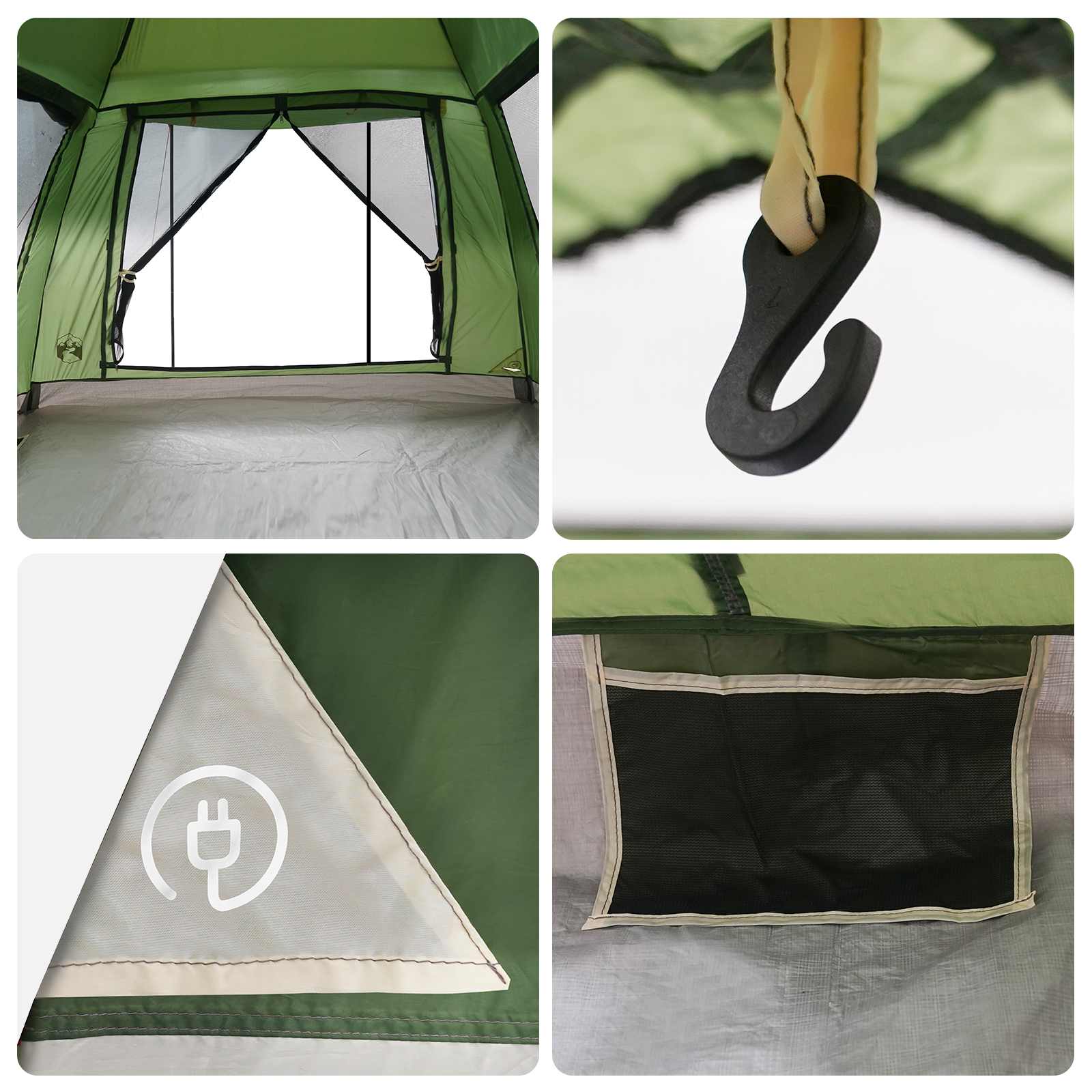 3 persona Verde Poliestere 185T