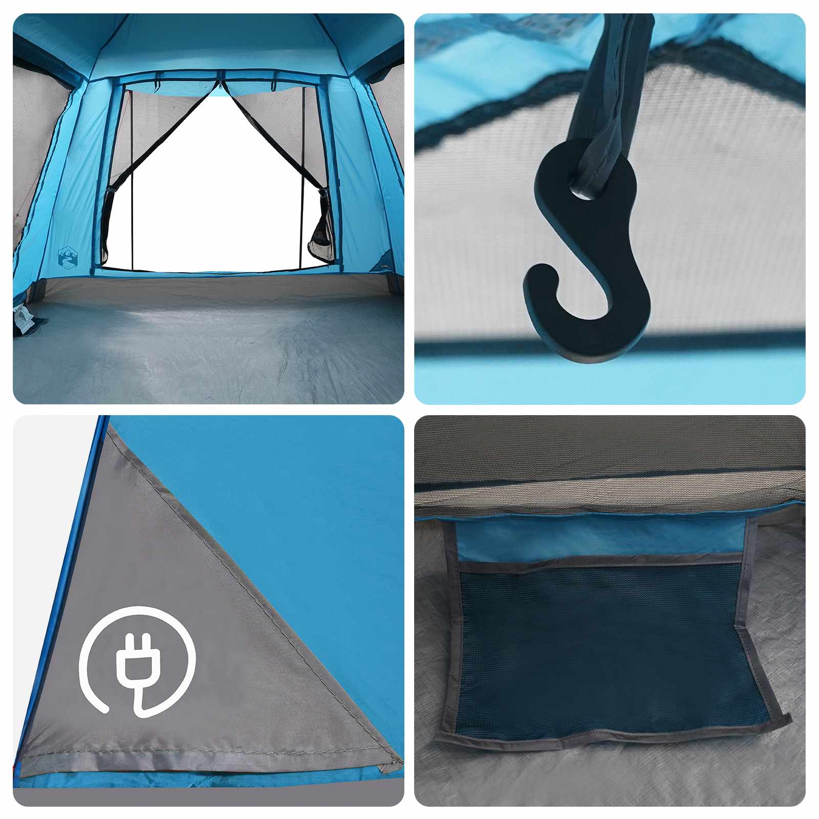 3 persona Blu Poliestere 185T